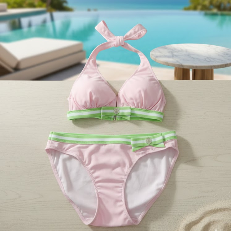 two piece swimwear

trendy bikini

stylish bikini

poolside outfit

pink bikini

pastel bikini

lime trim bikini

lightweight bikini

halter bikini

girls swimwear

cute bikini set

Carecove Bikini

bow bikini

beachwear